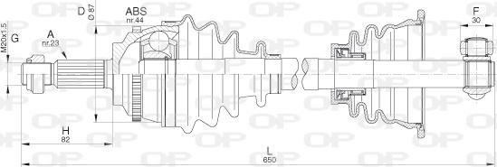 Open Parts DRS6289.00 - Полуоска vvparts.bg