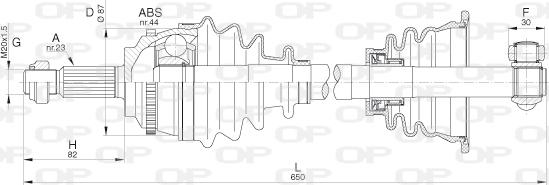 Open Parts DRS6285.00 - Полуоска vvparts.bg