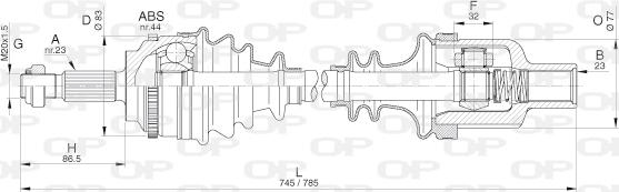 Open Parts DRS6286.00 - Полуоска vvparts.bg