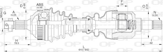 Open Parts DRS6280.00 - Полуоска vvparts.bg