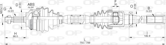 Open Parts DRS6287.00 - Полуоска vvparts.bg