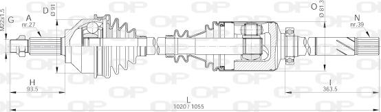 Open Parts DRS6230.00 - Полуоска vvparts.bg