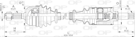 Open Parts DRS6232.00 - Полуоска vvparts.bg