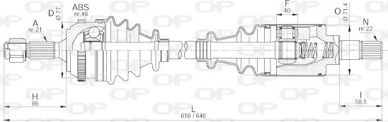 Open Parts DRS6224.00 - Полуоска vvparts.bg