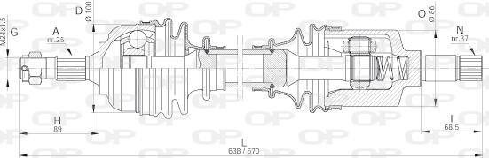 Open Parts DRS6228.00 - Полуоска vvparts.bg