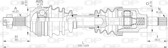 Open Parts DRS6222.00 - Полуоска vvparts.bg