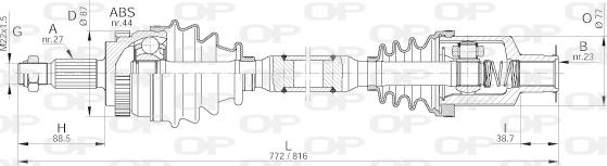 Open Parts DRS6227.00 - Полуоска vvparts.bg