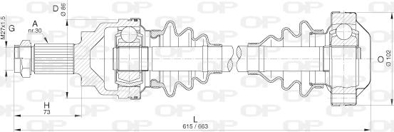 Open Parts DRS6275.00 - Полуоска vvparts.bg