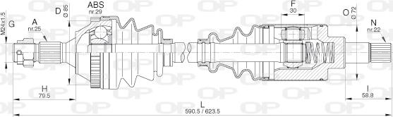 Open Parts DRS6270.00 - Полуоска vvparts.bg