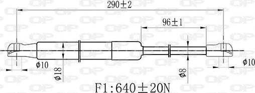 Open Parts GSR6450.00 - Газов амортисьор, капак на двигателя vvparts.bg
