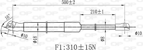 Open Parts GSR6468.10 - Газов амортисьор, капак на двигателя vvparts.bg