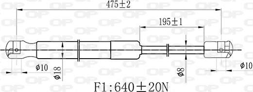 Open Parts GSR6431.00 - Газов амортисьор, багажно / товарно пространство vvparts.bg