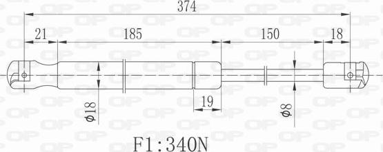 Open Parts GSR6427.00 - Газов амортисьор, капак на двигателя vvparts.bg