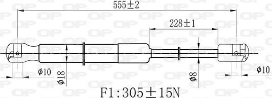 Open Parts GSR6475.00 - Газов амортисьор, багажно / товарно пространство vvparts.bg