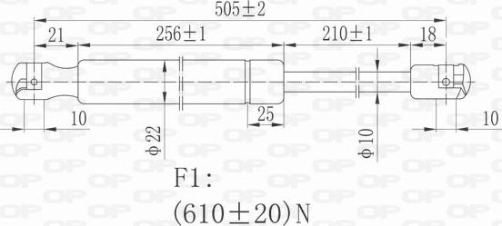 Open Parts GSR6049.00 - Газов амортисьор, багажно / товарно пространство vvparts.bg