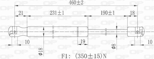 Open Parts GSR6040.00 - Газов амортисьор, багажно / товарно пространство vvparts.bg