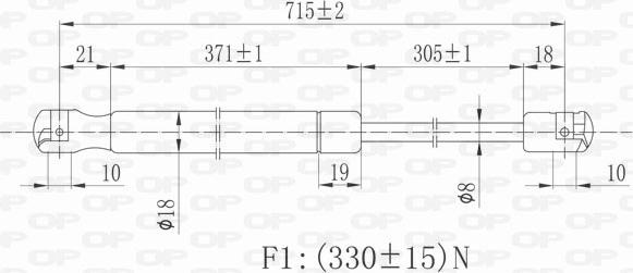 Open Parts GSR6052.00 - Газов амортисьор, капак на двигателя vvparts.bg