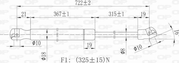 Open Parts GSR6064.00 - Газов амортисьор, капак на двигателя vvparts.bg