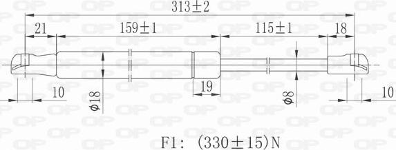 Open Parts GSR6060.00 - Газов амортисьор, капак на двигателя vvparts.bg