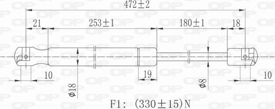 Open Parts GSR6013.00 - Газов амортисьор, багажно / товарно пространство vvparts.bg