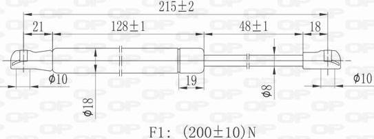 Open Parts GSR6032.00 - Газов амортисьор, капак на двигателя vvparts.bg