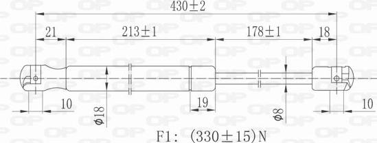 Open Parts GSR6021.00 - Газов амортисьор, багажно / товарно пространство vvparts.bg