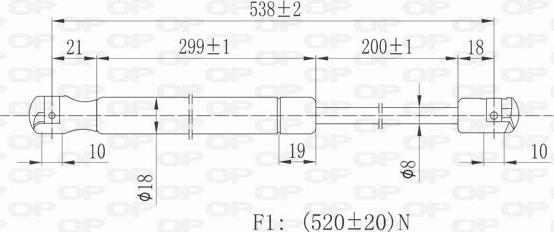 Open Parts GSR6027.00 - Газов амортисьор, багажно / товарно пространство vvparts.bg