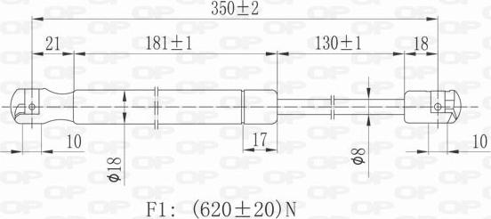 Open Parts GSR6078.00 - Газов амортисьор, багажно / товарно пространство vvparts.bg