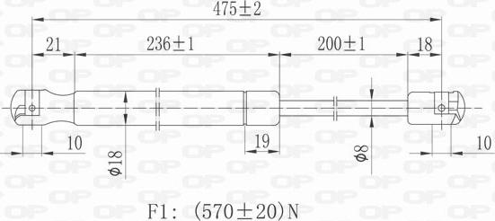 Open Parts GSR6077.00 - Газов амортисьор, багажно / товарно пространство vvparts.bg