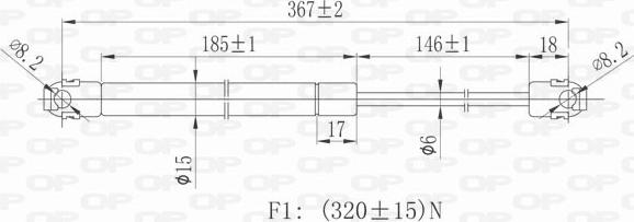 Open Parts GSR6144.00 - Газов амортисьор, капак на двигателя vvparts.bg