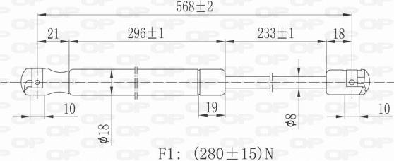 Open Parts GSR6148.00 - Газов амортисьор, багажно / товарно пространство vvparts.bg