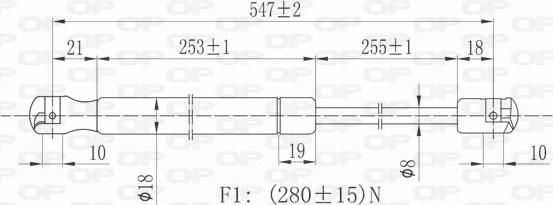 Open Parts GSR6143.00 - Газов амортисьор, багажно / товарно пространство vvparts.bg