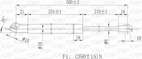 Open Parts GSR6155.00 - Газов амортисьор, капак на двигателя vvparts.bg