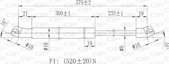 Open Parts GSR6100.00 - Газов амортисьор, багажно / товарно пространство vvparts.bg