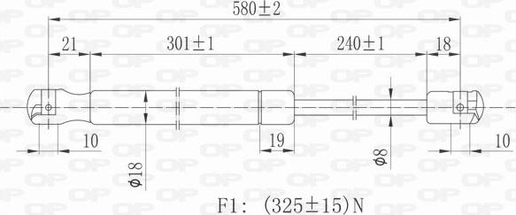 Open Parts GSR6103.00 - Газов амортисьор, багажно / товарно пространство vvparts.bg