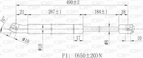 Open Parts GSR6117.00 - Газов амортисьор, багажно / товарно пространство vvparts.bg