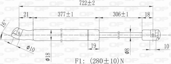 Open Parts GSR6138.00 - Газов амортисьор, капак на двигателя vvparts.bg