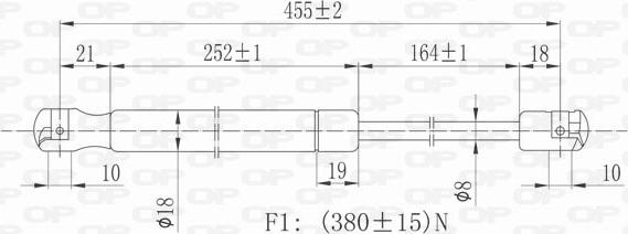 Open Parts GSR6123.00 - Газов амортисьор, багажно / товарно пространство vvparts.bg