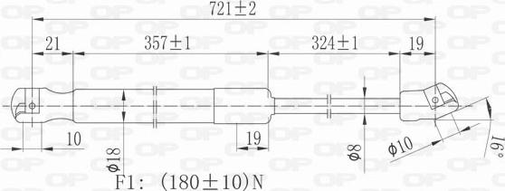 Open Parts GSR6355.00 - Газов амортисьор, капак на двигателя vvparts.bg