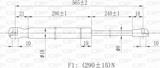 Open Parts GSR6357.00 - Газов амортисьор, капак на двигателя vvparts.bg