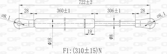 Open Parts GSR6324.00 - Газов амортисьор, капак на двигателя vvparts.bg