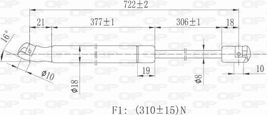 Open Parts GSR6266.00 - Газов амортисьор, капак на двигателя vvparts.bg