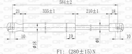 Open Parts GSR6207.10 - Газов амортисьор, капак на двигателя vvparts.bg