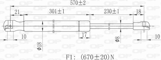 Open Parts GSR6280.00 - Газов амортисьор, багажно / товарно пространство vvparts.bg