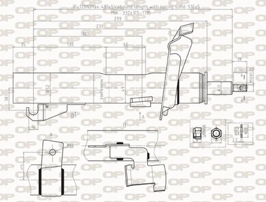 Open Parts SAB8490.31 - Амортисьор vvparts.bg