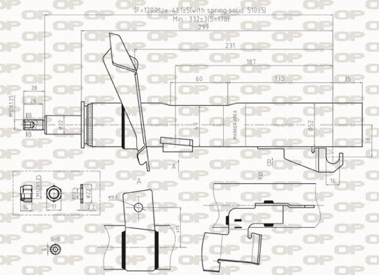 Open Parts SAB8489.31 - Амортисьор vvparts.bg