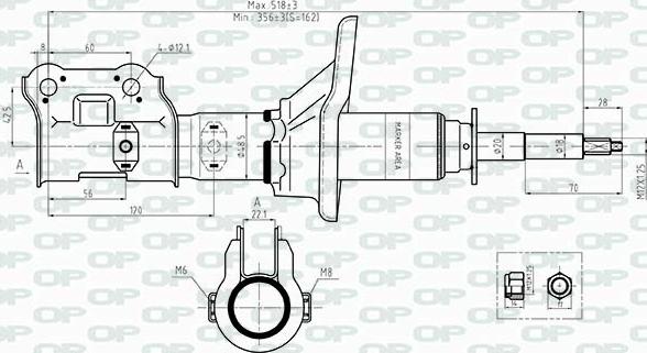 Open Parts SAB8480.31 - Амортисьор vvparts.bg