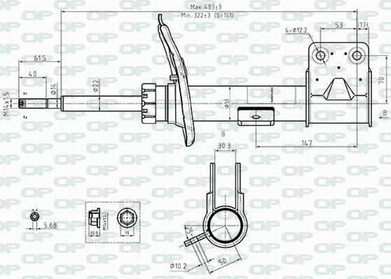 Open Parts SAB8481.31 - Амортисьор vvparts.bg