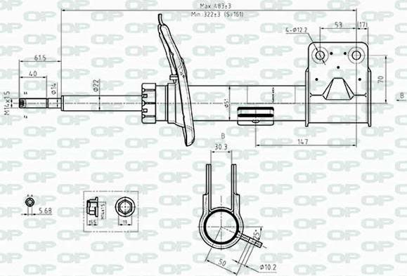 Open Parts SAB8482.31 - Амортисьор vvparts.bg