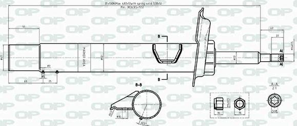 Open Parts SAB8437.31 - Амортисьор vvparts.bg